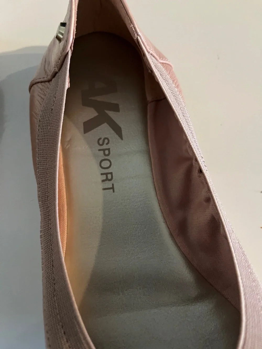 Anne Klein Sport Rose Gold Ballet Flats Comfortable Feminine Size 9‎